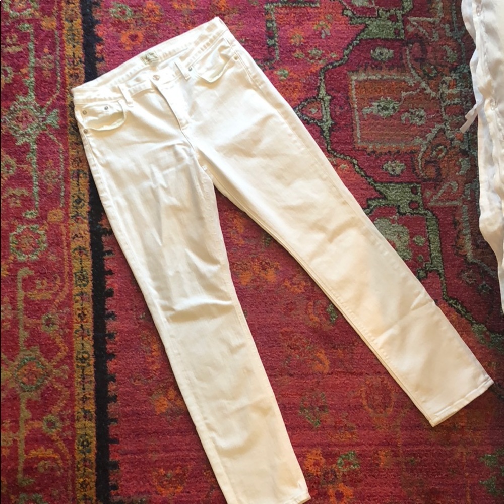 JCrew White Matchstick Jeans